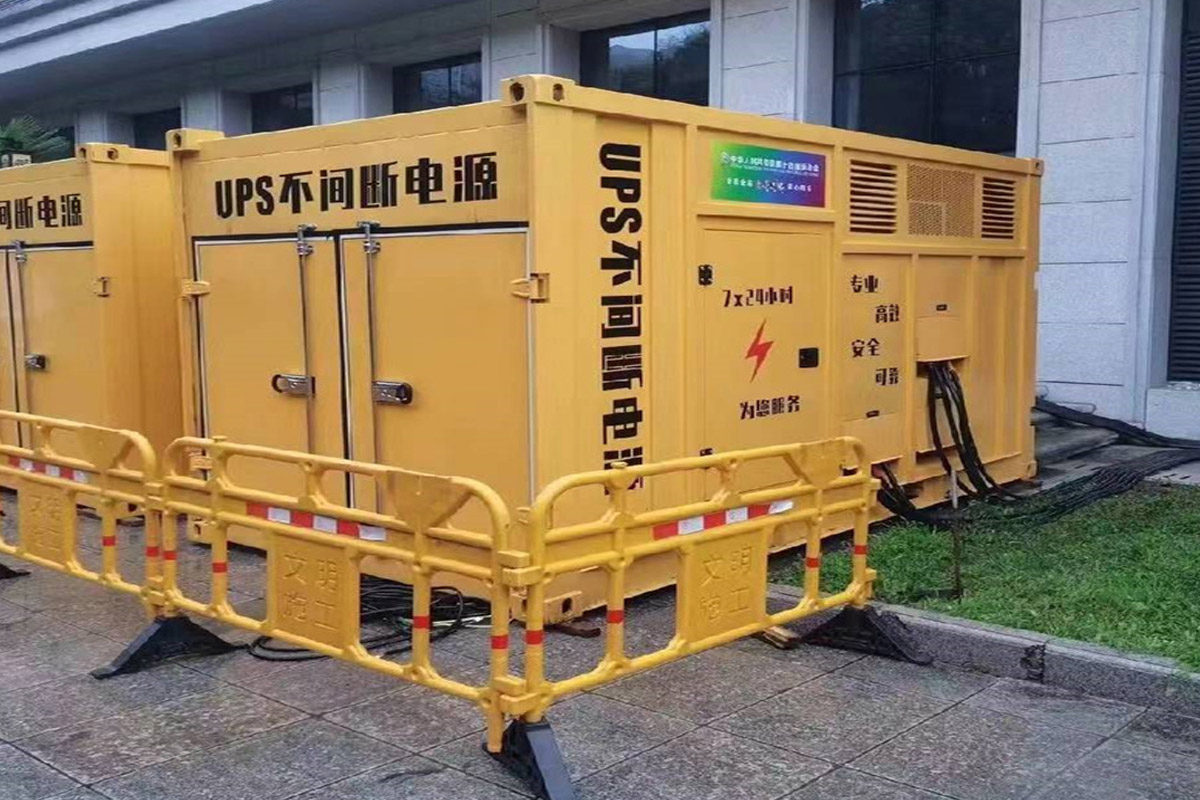 浮山发电机租赁施工现场